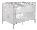 Tiny Tatty Teddy Travel Cot with Bassinette (Grey)