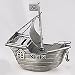 PIRATE SHIP MONEY BANK - PEWTER FINISH PIRATE SHIP MONEY BANK