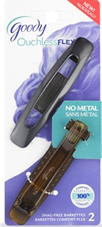Goody Ouchless Flex Large Autoclasp Barrettes, Color Combination May Vary - 2 Count - 2 Packs