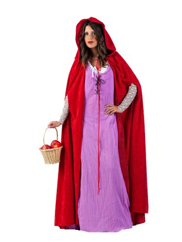 Limit Sport MA199 Gr. S - Rotk&auml;ppchen Gotik Violet 3-teilig (Kleid-Cape-Stulpen)