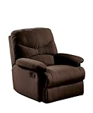 ACME 00632 Arcadia Recliner, Oakwood Chocolate Microfiber