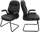 Leather-Match Sled Base Side Chair