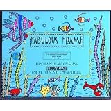 Angel Fish Design - Hand Painted - Frame - 5 inch X 7 inch - Rectangle Photo Opening by 