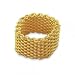 Bling Jewelry Gold Vermeil Heavy Mesh Ring MORE SIZES - 6