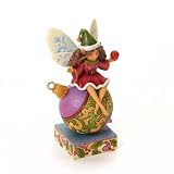 Jim Shore Heartwood Creek Christmas Fairy Sitting on Ornament Figurine, 4-3/4-Inch