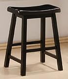 24"H Set of 2 Solid Wood Barstools