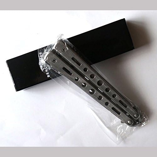 Hb Life® Hexagon Practice Butterfly Balisong Trainer Gift Training Flail Knife Tactical Tool (Silver)