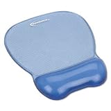 INNOVERA Gel Mouse Pad W/Wrist Rest Nonskid Base 8-1/4 X 9-5/8 Blue Displaces Pressure Points