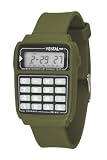 Vestal Mens DAT009 Datamat Army Green Digital Calculator Watch