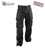 Xelement Black Tri-Tex Pants with Reflective Piping - Size : 34