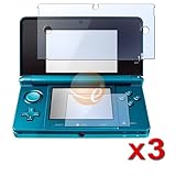 3 Pack Clear LCD Screen Protector Cover for Nintendo 3DS (Set of 2 - Top an ....
