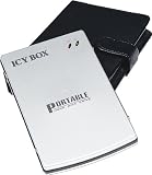 Icy Box Hard Drive Enclosure For 2.5 Sata Hard Drive With USB External Connector. USB Bus Powered - Silver - Pouch Included