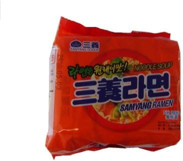 5 - Pieces of Samyang Ramen Hot Beef Flavor Noodle Soup, 4.23 Oz, 120g X5, Made in Korea by Samyang Ramen