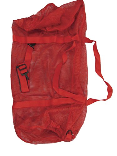 Sportime Oversized Mesh Duffel Bag - 36 x 15 inches - Red