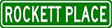 ROCKETT PLACE Sign - Personalized Last Name Sign - Aluminum - 4 x 18 Inches