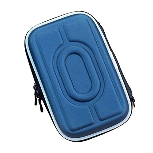 Dark Blue 2.5" Inch EVA Anti-Shock Shockproof Universal Portable Hard Zipper Pocket Carrying Case Works With 2.5"inches Western Digital / WD My Passport Armor More Portable External Hard Drives