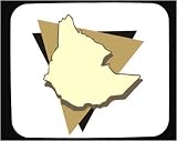 Decorated Mouse Pad with map, Ethiopia, geograpy, region, Africa, outline, area, land