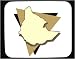Mouse Pad with map, Ethiopia, geograpy, region, Africa, outline, area, land