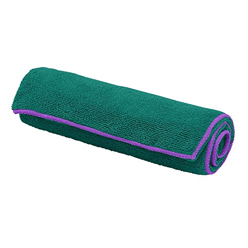 Gaiam Yoga Hand Towel, Turquoise Sea/Radiant Orchid
