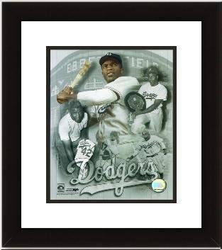 Jackie Robinson Collage Unsigned Brooklyn Dodgers 8x10 inch Photo - Custom Framed - Framed MLB Photos, Plaques, and Collages