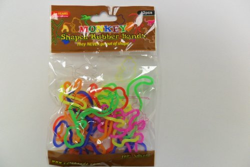 Monkey Shaped Rubber Bands Bandz Bracelets (12)