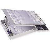 Officemate Aluminum Form Holder, Storage with Calculator, Fits Forms up to 8.5 x 12-Inches (83201)