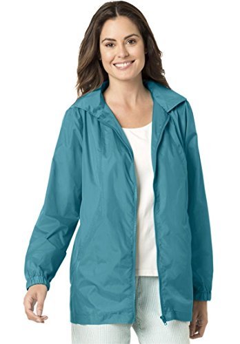 Women's Plus Size Nylon Jacket, Zip Front Style