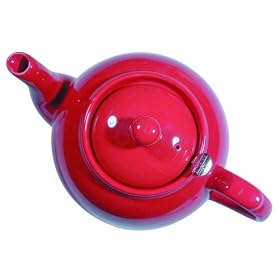 Dexam London Pottery 6 Cup Filter Teapot Red