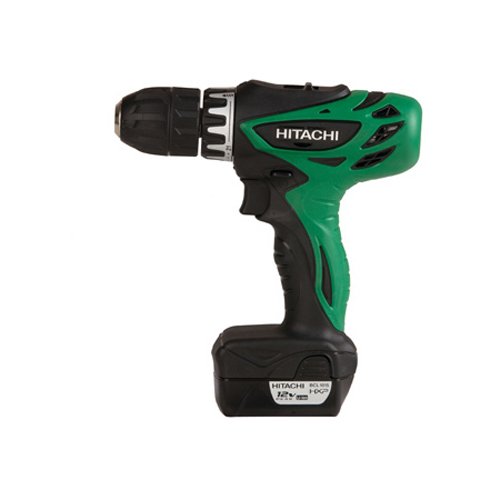 Factory-Reconditioned Hitachi DS10DFL 12V Li-Ion Micro Cordless Peak 3/8-Inch Driver Drill, 1.5 Ah Lithium-Ion, with  2 Batteries
