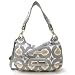 Coach Kristin Ikat Hippie Shoulder Convertiable Hobo Bag Purse Tote 17083 Grey