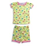 B.T. Kids - Infant Girls Short Sleeve Shortie Pajamas, Yellow (Size 12Months)