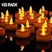 Nancia 100PACK Flameless LED Tea Lights Candles, Realistic and Bright Flickering Long Lasting 200Hours Battery-Powered, Ideal Party, Wedding, Birthday, Gifts Home Decoration Warm Yellow