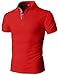 H2H Mens Casual Basic Pique Polo Slim Fit Shirts Short Sleeve of Various Colors