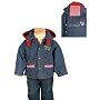 Bebini Denim Jacket w/Removable Hood and Camp Theme Embroidery