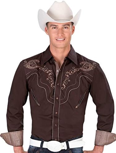 Brown Western EmbroideBrown Style Shirt