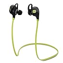 Mpow Swift Bluetooth 4.0 Stereo Sweatproof Jogger, Running, Sport Headphones Earbuds with AptX,Mic Hands-free Calling-Fluorescence Green