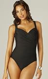 Sanibel Must Have Solid Swimsuit, Slimming Swimwear from Miraclesuit (Black, UK 20)