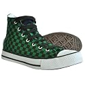 Blue Banana Checker Print Boots (Black/Green)