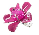 Adjustable Fuschia Flower Cocktail Ring size Emitations