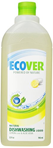 Ecover Dishwashing Liquid, Lemon and Aloe Vera, 32 Fluid Ounce