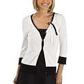 Merona&reg; Collection Tie-Neck Cardigan - Polar Bear w/ Ebony