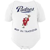 MLB Majestic San Diego Padres Infant White MVP In Training Creeper (3-6 Months)