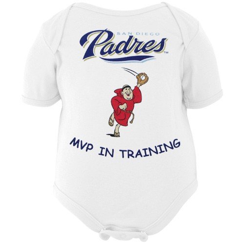 Majestic San Diego Padres Infant White MVP In Training Creeper (3-6 Months)