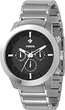 Fossil Dress Collection Genuine Diamond Black Dial Men's watch #FS4530