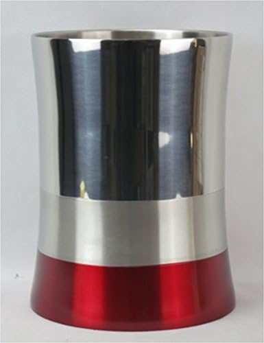 Hopeful Enterprise Inc TC120020-5RD OPEN TRASH CAN SHINY Plus MATT Plus SPRAY-PAINT, RED