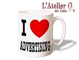 I heart Advertising Keramik Kaffeebecher - Originelle Geschenkidee - Spülmachinenfest