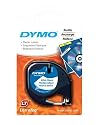 DYMO Labeling Tape, LetraTag Labelers, Plastic, 1/2"x13', Black on White