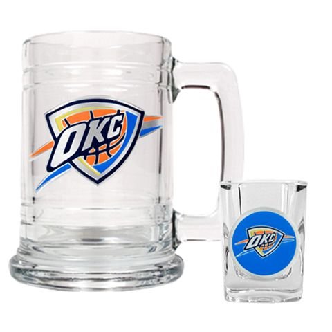 Oklahoma City Thunder Beer Mug & Shot Glass Set