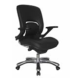 Eurotech Mid back Black Leather Task Chair - Vapor LE32VAP