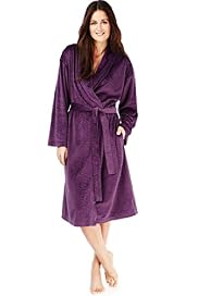 Per Una Shawl Collar Faux Snakeskin Print Cosy Dressing Gown